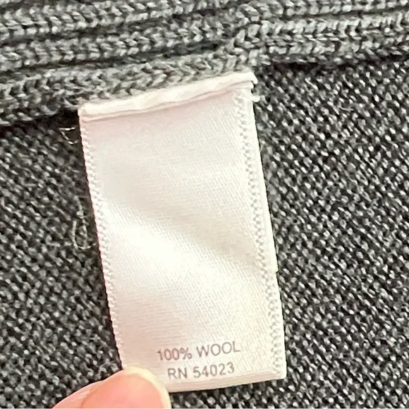 Banana Republic Sweater 100% Wool XL Full Zip Mock Neck Preppy Business Casual